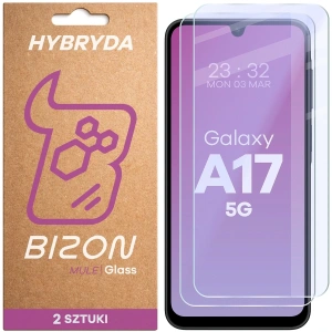Elastyczne szkło hybrydowe Bizon Glass Mule Duo do Samsung Galaxy A17 5G [2 PACK]