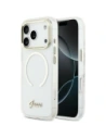 Etui Guess IML Script Metal MagSafe do Apple iPhone 17 Pro Max przezroczysty