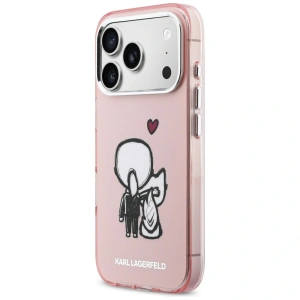Etui Karl Lagerfeld Karl & Choupette Back MagSafe do Apple iPhone 17 Pro Max różowy