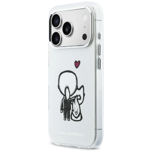 Etui Karl Lagerfeld Karl & Choupette Back MagSafe do Apple iPhone 17 Pro przezroczysty