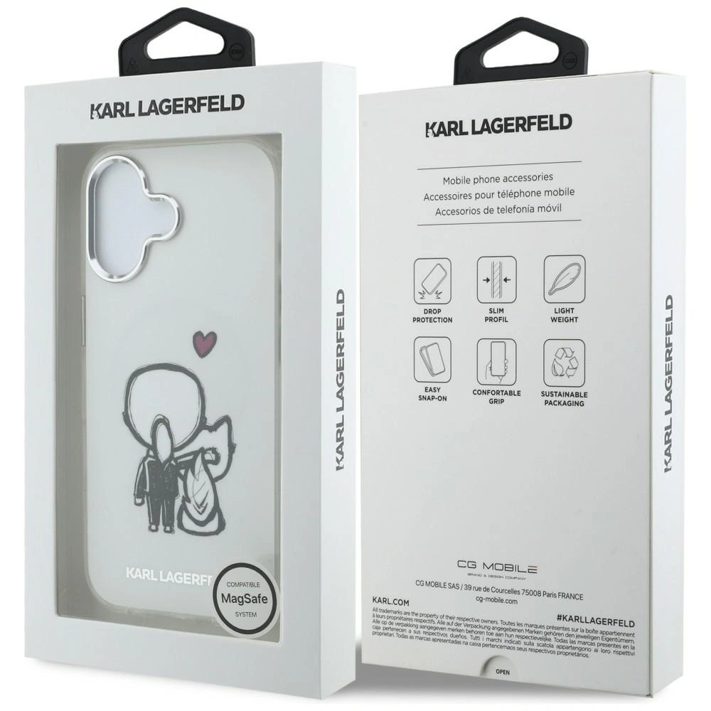 Etui Karl Lagerfeld Karl & Choupette Back MagSafe do Apple iPhone 17 przezroczysty