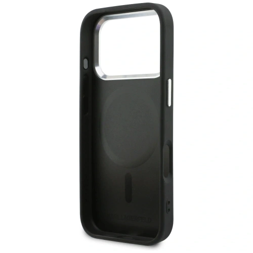 Etui Karl Lagerfeld Point & Choupette Sketch MagSafe do Apple iPhone 17 Pro Max czarny