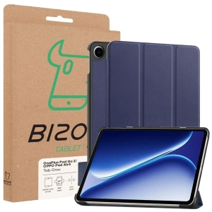 Etui z klapką Bizon Case Tab Croc do OnePlus Pad Go 2 / Oppo Pad Air5 granatowe