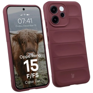 Pancerne etui Bizon Case Tur do Oppo Reno 15 F / FS burgundowe