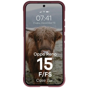 Pancerne etui Bizon Case Tur do Oppo Reno 15 F / FS burgundowe