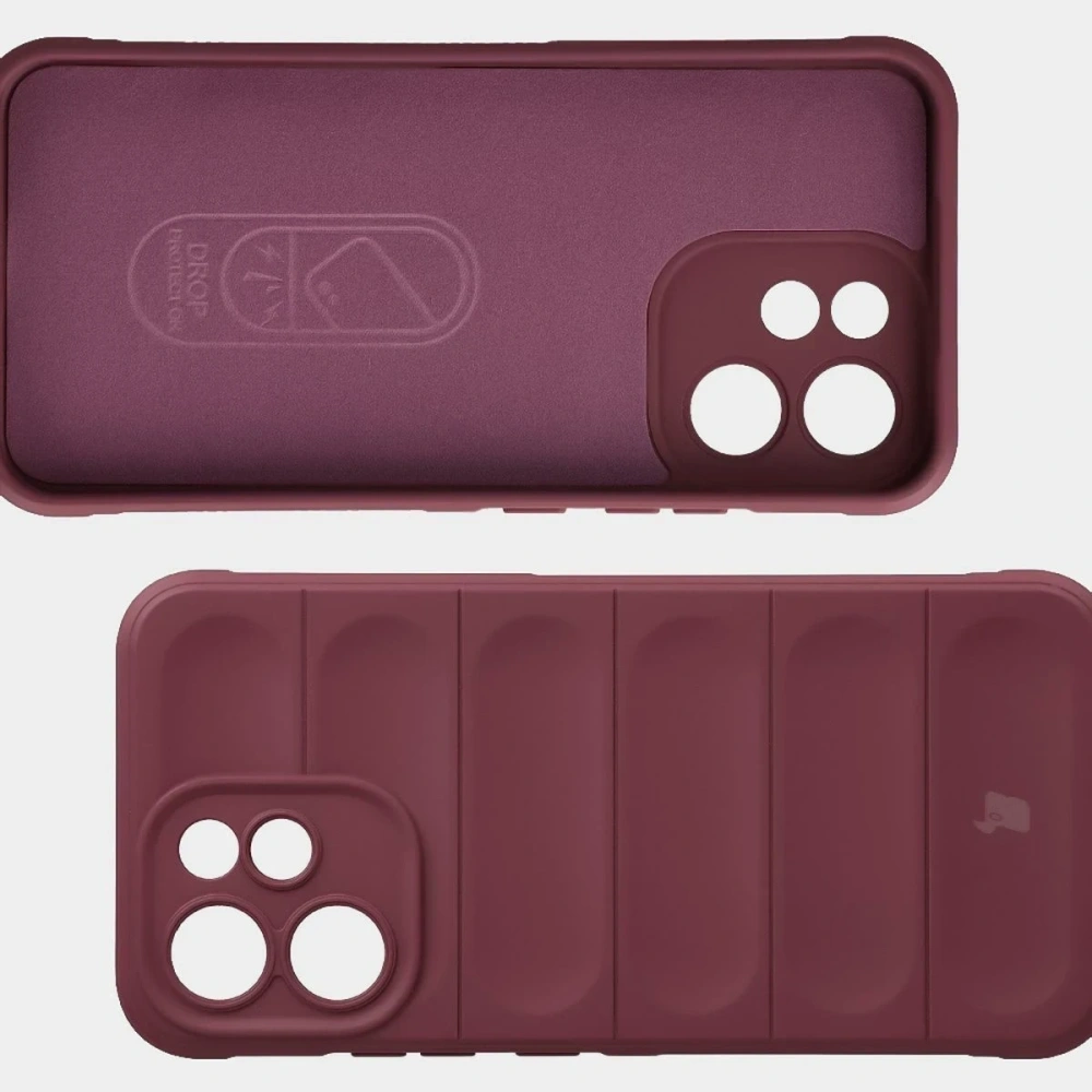 Pancerne etui Bizon Case Tur do Oppo Reno 15 F / FS burgundowe
