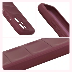Pancerne etui Bizon Case Tur do Oppo Reno 15 F / FS burgundowe