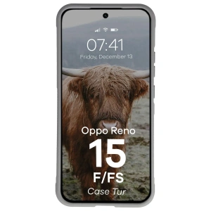 Pancerne etui Bizon Case Tur do Oppo Reno 15 F / FS jasnoszare