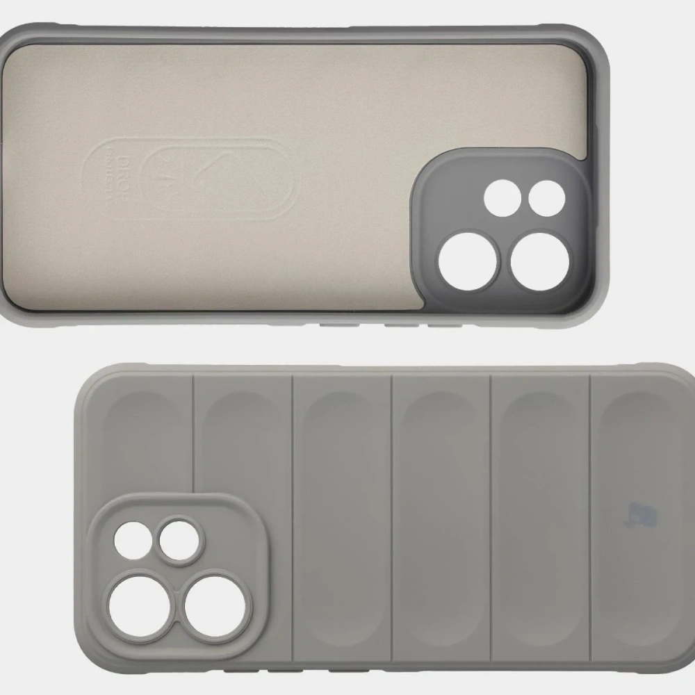 Pancerne etui Bizon Case Tur do Oppo Reno 15 F / FS jasnoszare