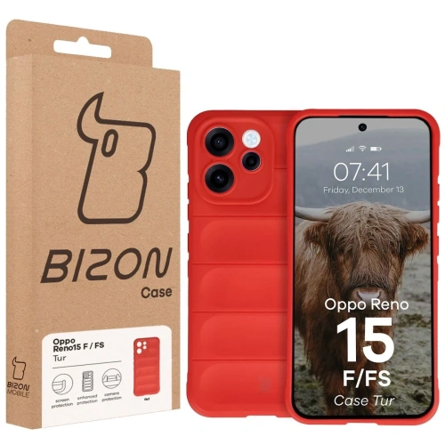 Pancerne etui Bizon Case Tur do Oppo Reno 15 F / FS czerwone