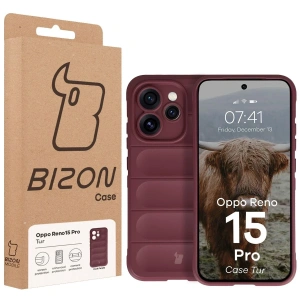 Pancerne etui Bizon Case Tur do Oppo Reno 15 Pro burgundowe
