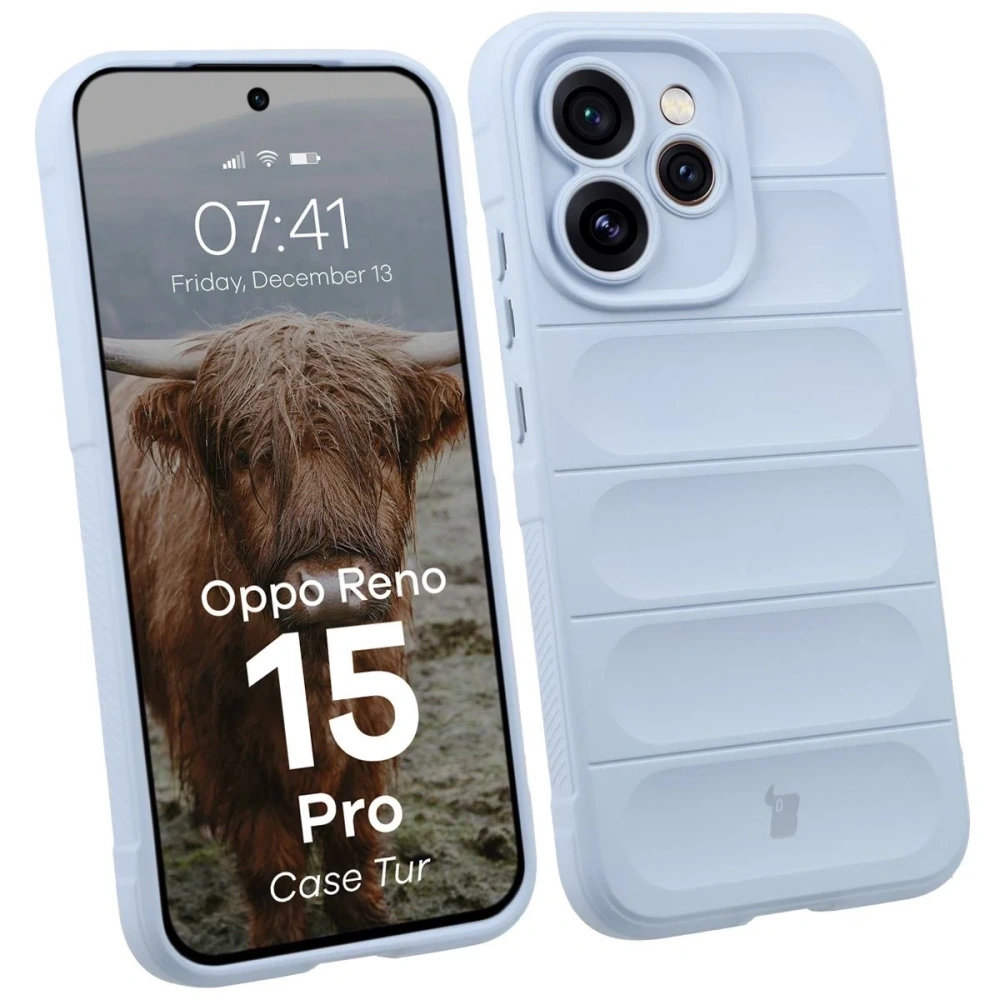 Pancerne etui Bizon Case Tur do Oppo Reno 15 Pro jasnoniebieskie