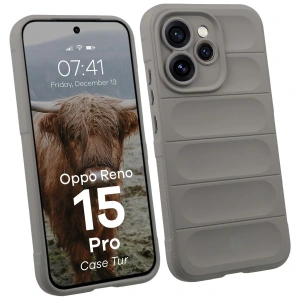Pancerne etui Bizon Case Tur do Oppo Reno 15 Pro jasnoszare