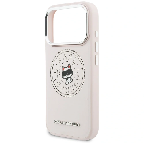 Etui Karl Lagerfeld Point & Choupette Sketch MagSafe do Apple iPhone 17 Pro Max różowy