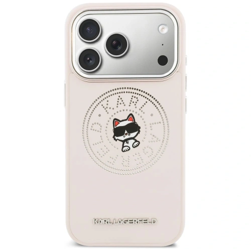 Etui Karl Lagerfeld Point & Choupette Sketch MagSafe do Apple iPhone 17 Pro różowy