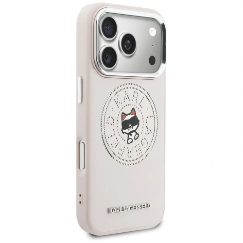 Etui Karl Lagerfeld Point & Choupette Sketch MagSafe do Apple iPhone 17 Pro różowy