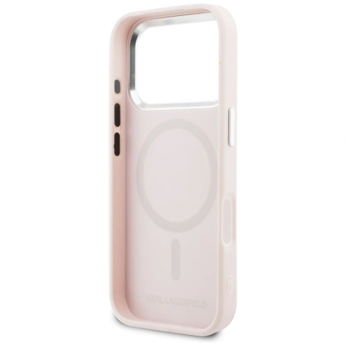 Etui Karl Lagerfeld Point & Choupette Sketch MagSafe do Apple iPhone 17 Pro różowy