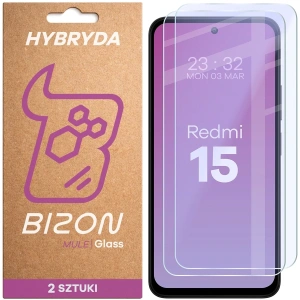 Elastyczne szkło hybrydowe Bizon Glass Mule Duo do Xiaomi Redmi 15 5G [2 PACK]