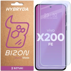 Elastyczne szkło hybrydowe Bizon Glass Mule Duo do Vivo X200 FE [2 PACK]