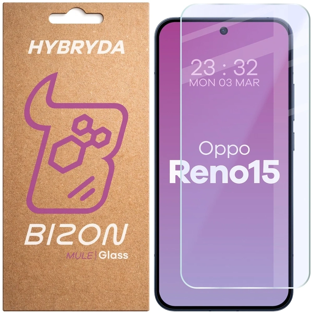 Elastyczne szkło hybrydowe Bizon Glass Mule do Oppo Reno 15