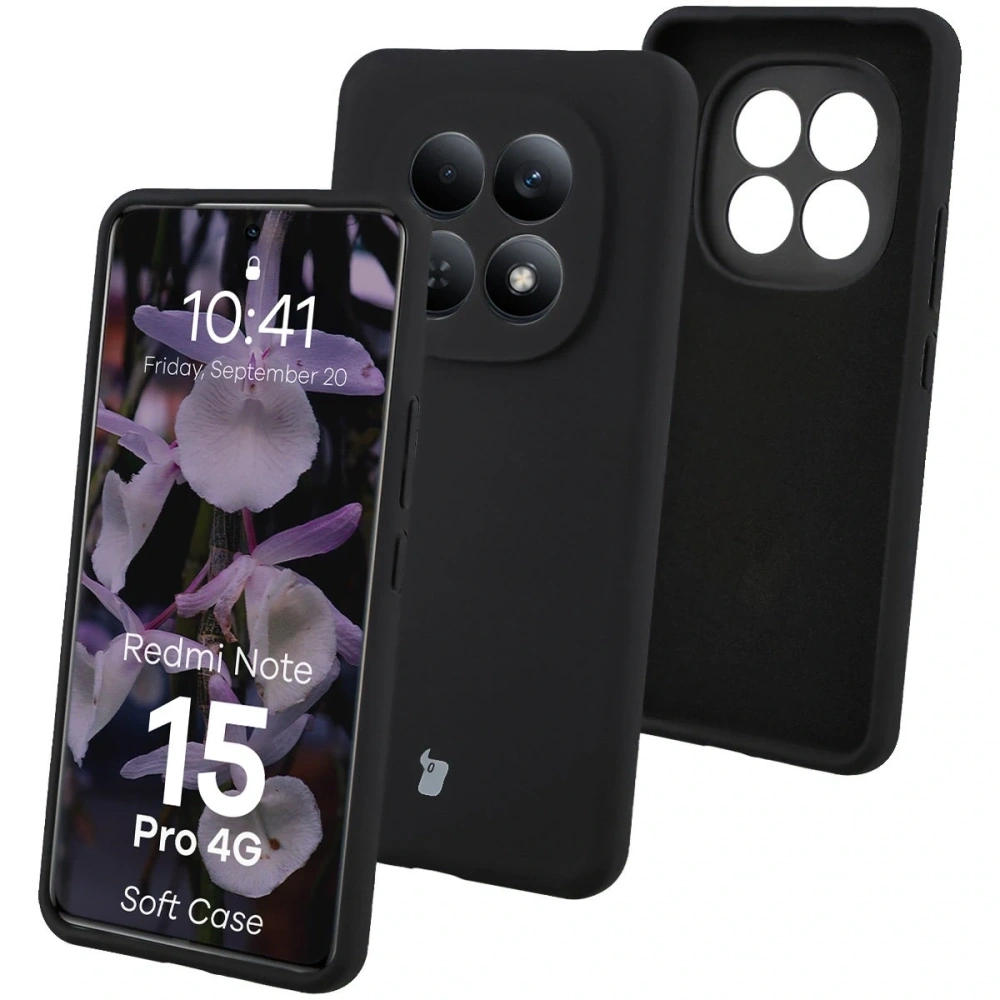 Silikonowe etui Bizon Soft Case do Xiaomi Redmi Note 15 Pro 4G czarne