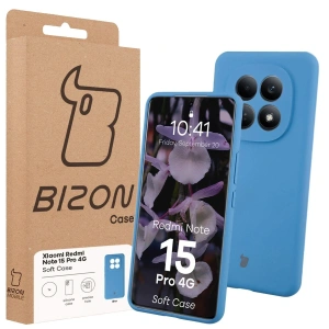 Silikonowe etui Bizon Soft Case do Xiaomi Redmi Note 15 Pro 4G niebieskie