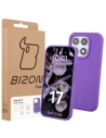 Silikonowe etui Bizon Soft Case do Xiaomi 17 fioletowe