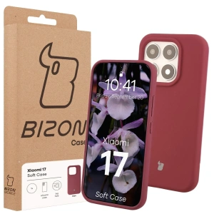 Silikonowe etui Bizon Soft Case do Xiaomi 17 ciemnofioletowe