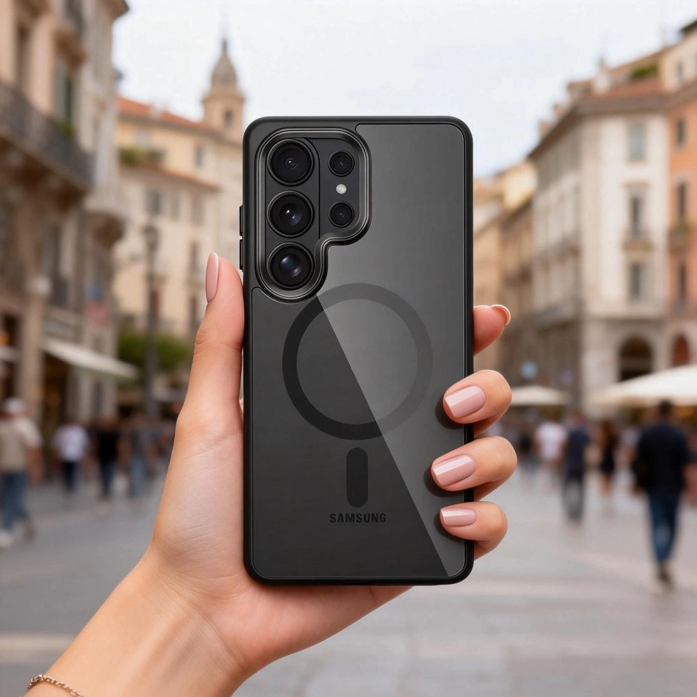 Etui Tech-Protect Magmat MagSafe do Samsung Galaxy S26 Ultra Black/clear