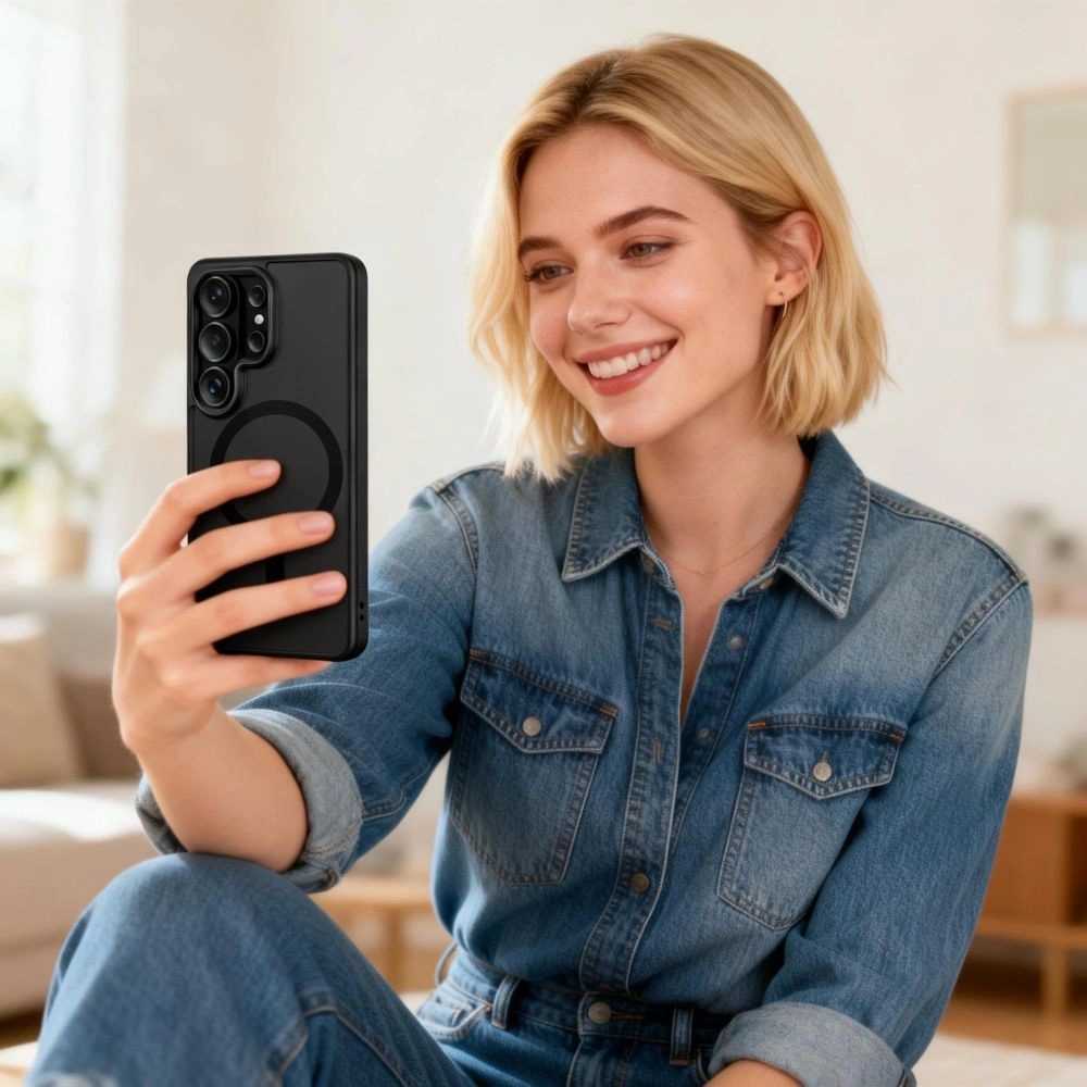 Etui Tech-Protect Magmat MagSafe do Samsung Galaxy S26 Ultra Black/clear