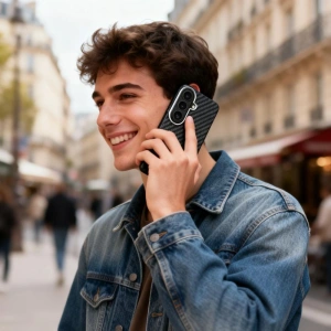 Etui Tech-Protect Ion Carbon MagSafe do Samsung Galaxy S26 Black/silver