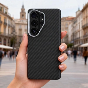 Etui Tech-Protect Ion Carbon MagSafe do Samsung Galaxy S26 Ultra Black/silver