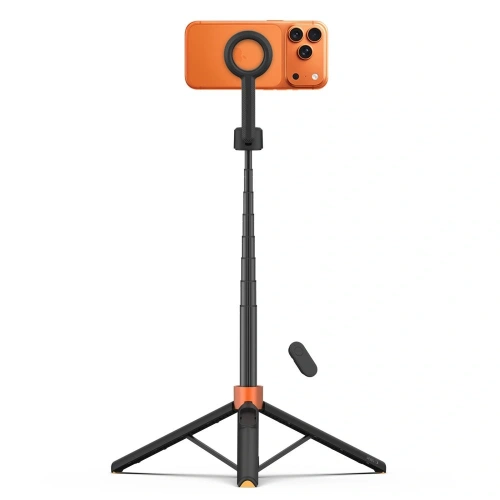 Kijek do selfie Tech-Protect L10D MagSafe Bluetooth Selfie Stick Tripod Black/orange