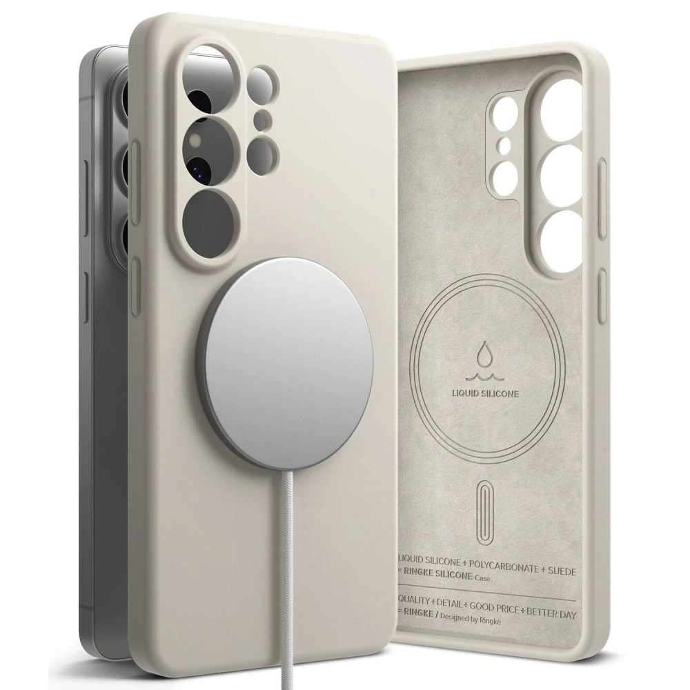Etui Ringke Silicone Magnetic MagSafe do Samsung Galaxy S26 Ultra Stone
