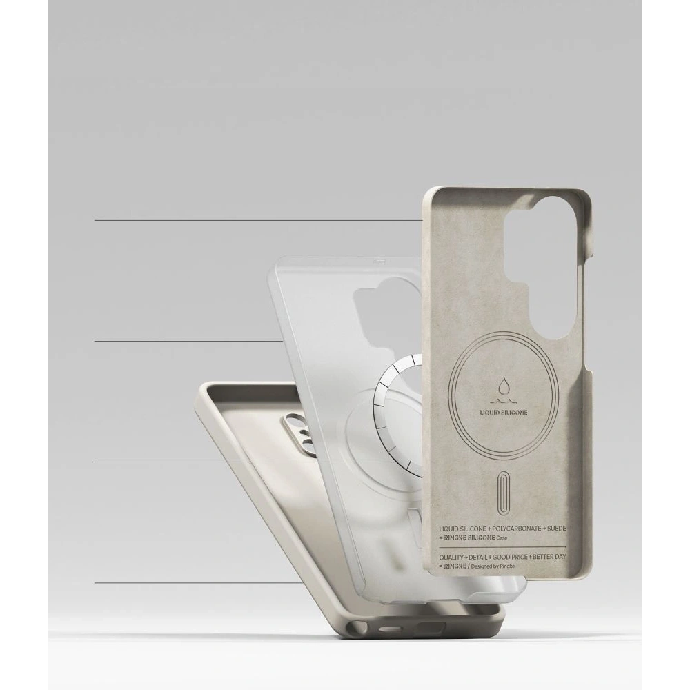 Etui Ringke Silicone Magnetic MagSafe do Samsung Galaxy S26 Ultra Stone
