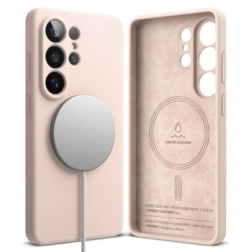 Etui Ringke Silicone Magnetic MagSafe do Samsung Galaxy S26 Ultra Pink Sand