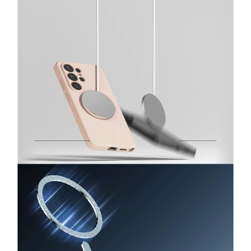 Etui Ringke Silicone Magnetic MagSafe do Samsung Galaxy S26 Ultra Pink Sand