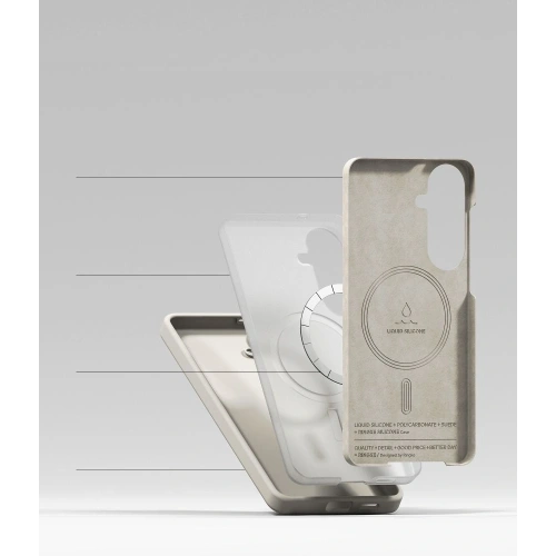 Etui Ringke Silicone Magnetic MagSafe do Samsung Galaxy S26+ Plus Stone