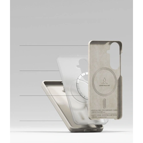 Etui Ringke Silicone Magnetic MagSafe do Samsung Galaxy S26 Stone