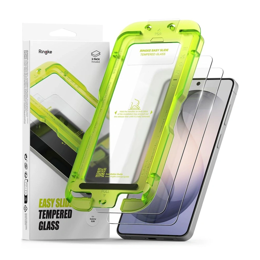Szkło hartowane Ringke Easy Slide do Samsung Galaxy S26 Clear [2 PACK]