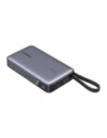 Powerbank 20000mAh UGREEN PB550 67W USB + USB-C wbudowany kabel (szary)