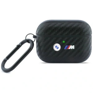 Etui BMW Carbon Metal Logo do Apple AirPods Pro 3 czarny