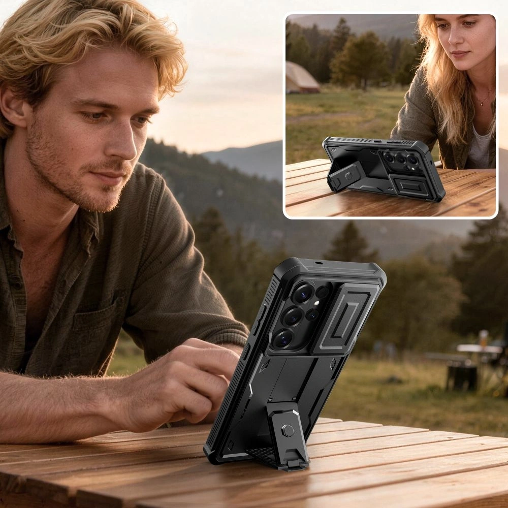 Etui Tech-Protect Kevlar Cam+ do Samsung Galaxy S26 Ultra Black [2 PACK]