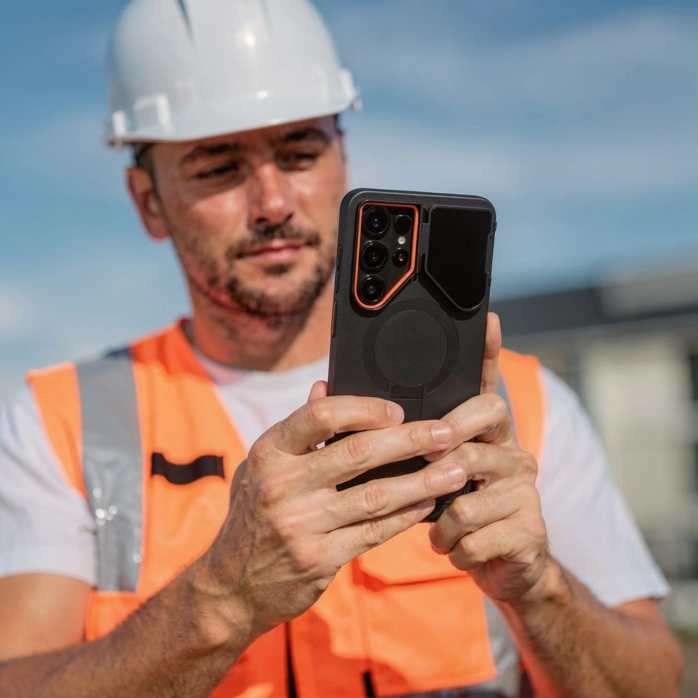 Etui Tech-Protect Kevlar Aura MagSafe do Samsung Galaxy S26 Ultra Black/orange