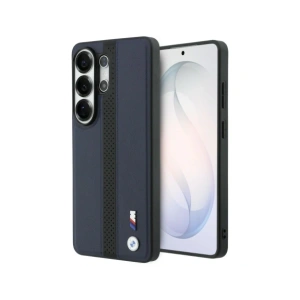 Etui BMW Perforated Stripe Logo MagSafe do Samsung Galaxy S26 Ultra granatowy