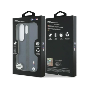 Etui BMW Perforated Stripe Logo MagSafe do Samsung Galaxy S26 Ultra granatowy