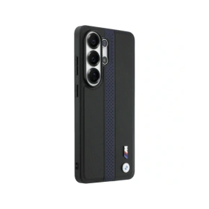 Etui BMW Perforated Stripe Logo MagSafe do Samsung Galaxy S26 Ultra niebieski