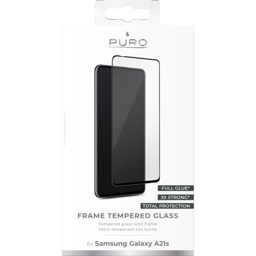 Szkło hartowane PURO Frame Tempered Glass Samsung Galaxy A21s (czarna ramka)
