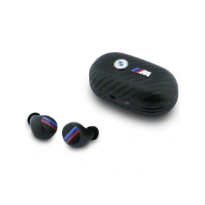 Bezprzewodowe słuchawki dokanałowe Bluetooth TWS BMW Carbon Metal Logo ENC czarny