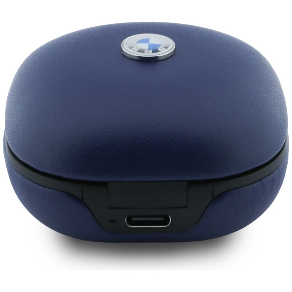 Bezprzewodowe słuchawki dokanałowe Bluetooth TWS BMW Leather Metal Logo ENC granatowy